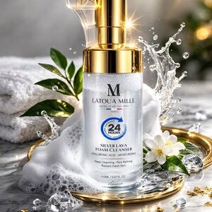 Látoua Mille Silver Lava Foam Cleanser Brush Hydrating Glow Spa